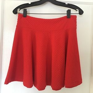 Red skater skirt